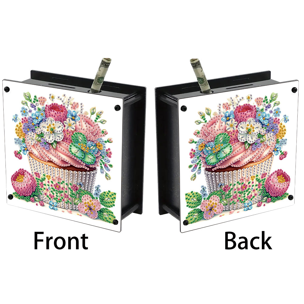Cat Diamond Painting Money Saving Box Diamond Painting Change Holder Case Decors