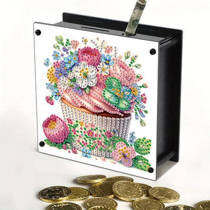 Cat Diamond Painting Money Saving Box Diamond Painting Change Holder Case Decors