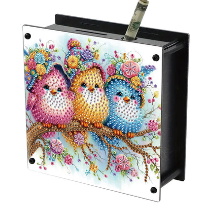 Cat Diamond Painting Money Saving Box Diamond Painting Change Holder Case Decors
