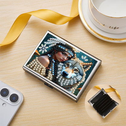 Diamond Painting Credit Card Holder Tree Business Card Holder for Outdoor Travel