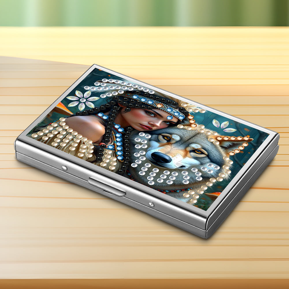 Diamond Painting Credit Card Holder Tree Business Card Holder for Outdoor Travel