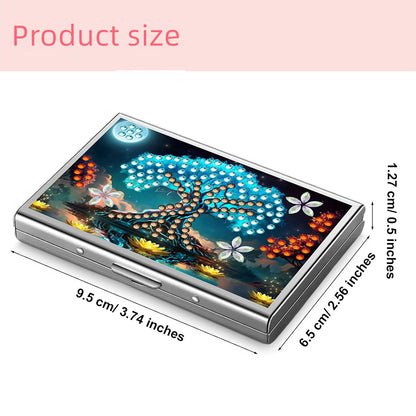 Diamond Painting Credit Card Holder Tree Business Card Holder for Outdoor Travel
