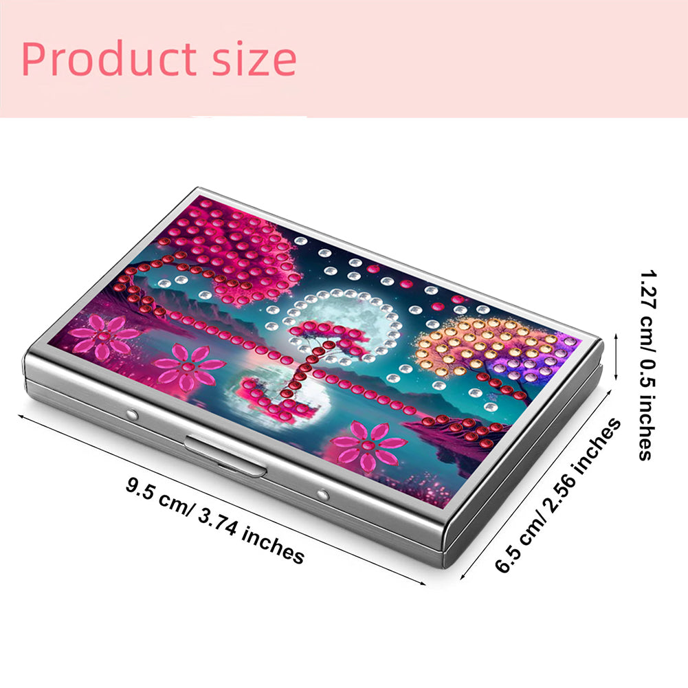 Diamond Painting Credit Card Holder Tree Business Card Holder for Outdoor Travel