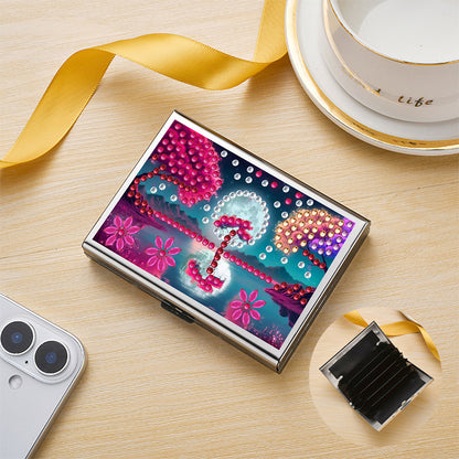 Diamond Painting Credit Card Holder Tree Business Card Holder for Outdoor Travel
