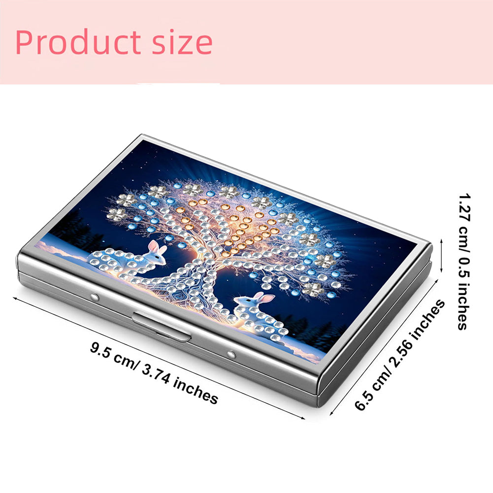 Diamond Painting Credit Card Holder Tree Business Card Holder for Outdoor Travel