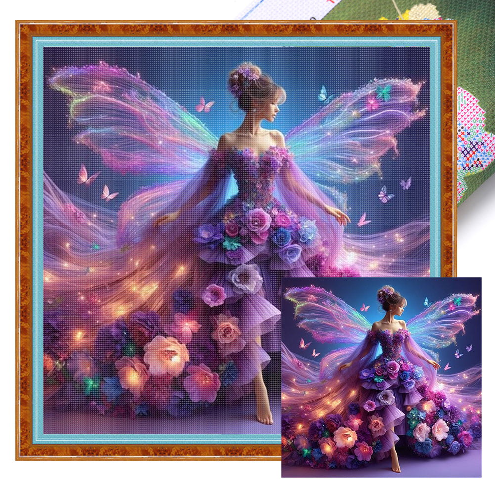 Butterfly Fairy - 11CT Stamped Cross Stitch 40*40CM