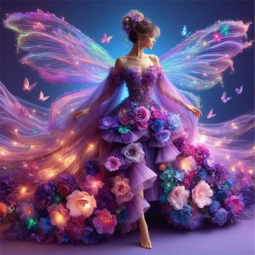 Butterfly Fairy - 11CT Stamped Cross Stitch 40*40CM