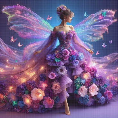 Butterfly Fairy - 11CT Stamped Cross Stitch 40*40CM