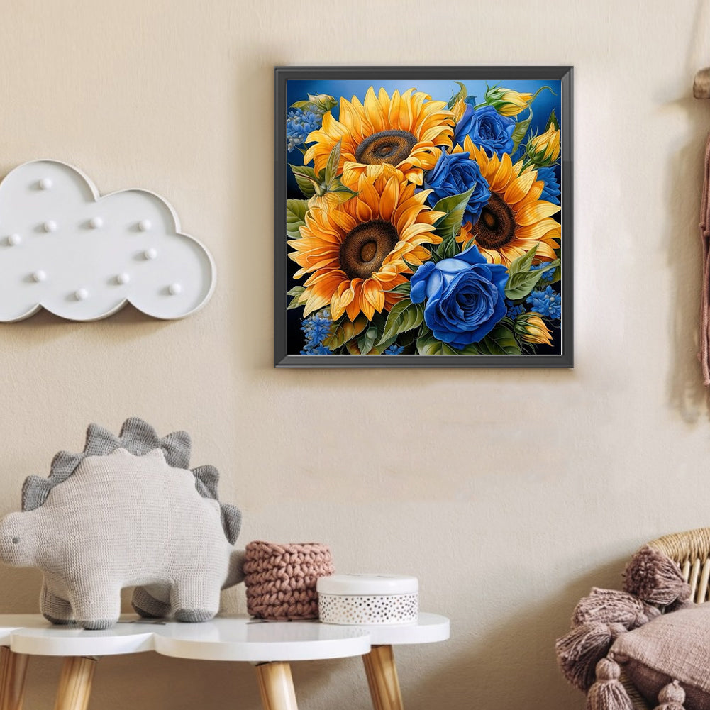 Independence Day Flower Pot Bouquet - Full Round Drill Diamond Painting 30*30CM