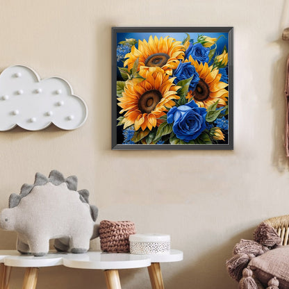 Independence Day Flower Pot Bouquet - Full Round Drill Diamond Painting 30*30CM