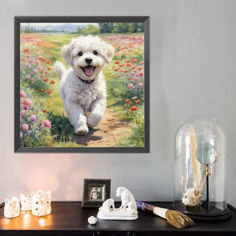 Puppy - Full Round Drill Diamond Painting 40*40CM