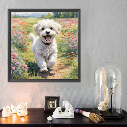Puppy - Full Round Drill Diamond Painting 40*40CM