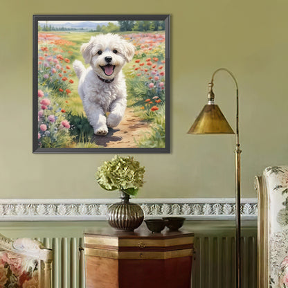 Puppy - Full Round Drill Diamond Painting 40*40CM