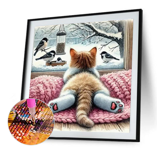 Kitten - Full Round Drill Diamond Painting 40*40CM