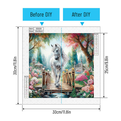 Horse - Special Shaped Drill Diamond Painting 30*30CM