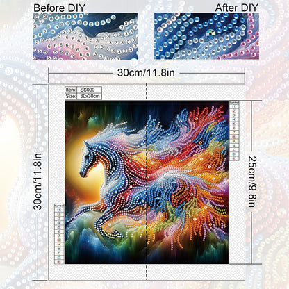 Horse - Special Shaped Drill Diamond Painting 30*30CM