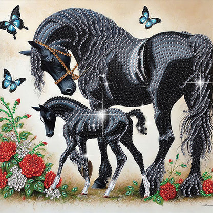 Horse - Special Shaped Drill Diamond Painting 30*30CM