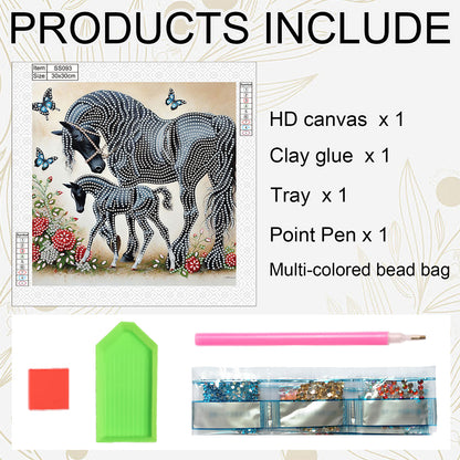 Horse - Special Shaped Drill Diamond Painting 30*30CM