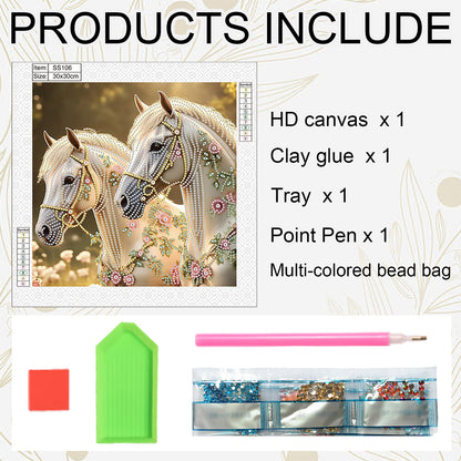 Horse - Special Shaped Drill Diamond Painting 30*30CM