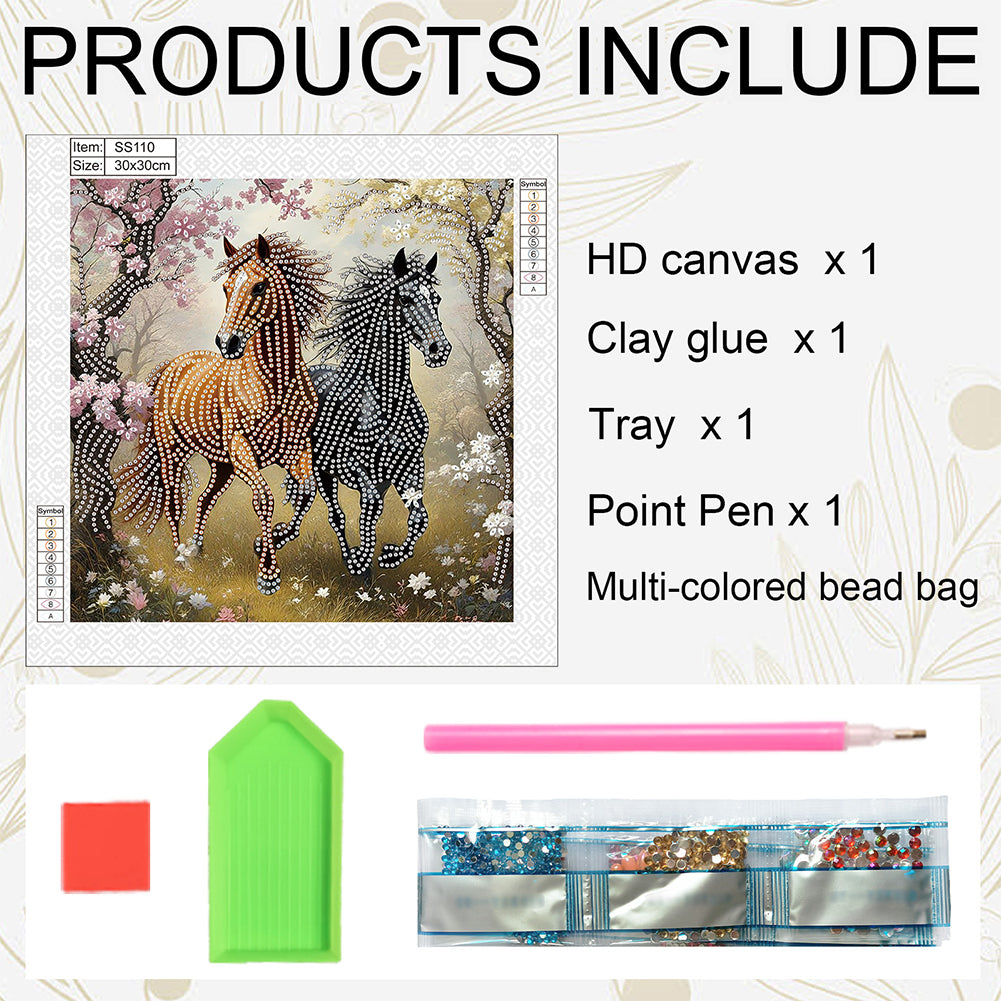 Horse - Special Shaped Drill Diamond Painting 30*30CM