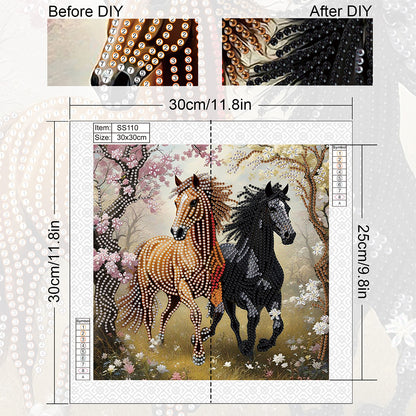Horse - Special Shaped Drill Diamond Painting 30*30CM