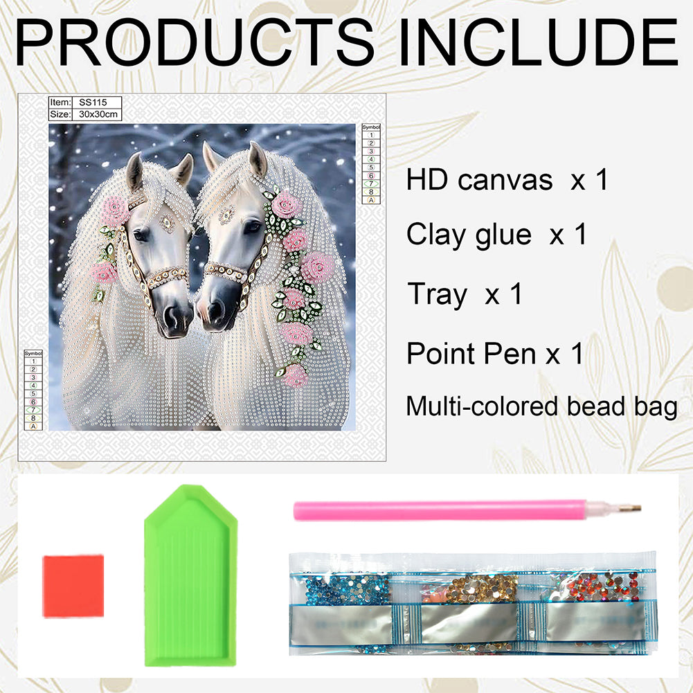 Horse - Special Shaped Drill Diamond Painting 30*30CM