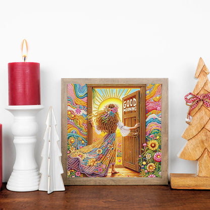 Elegant Girl With Beautiful Skirt - Special Shaped Drill Diamond Painting 30*30CM