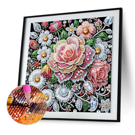 Flower In A Bouquet - Special Shaped Drill Diamond Painting 30*30CM