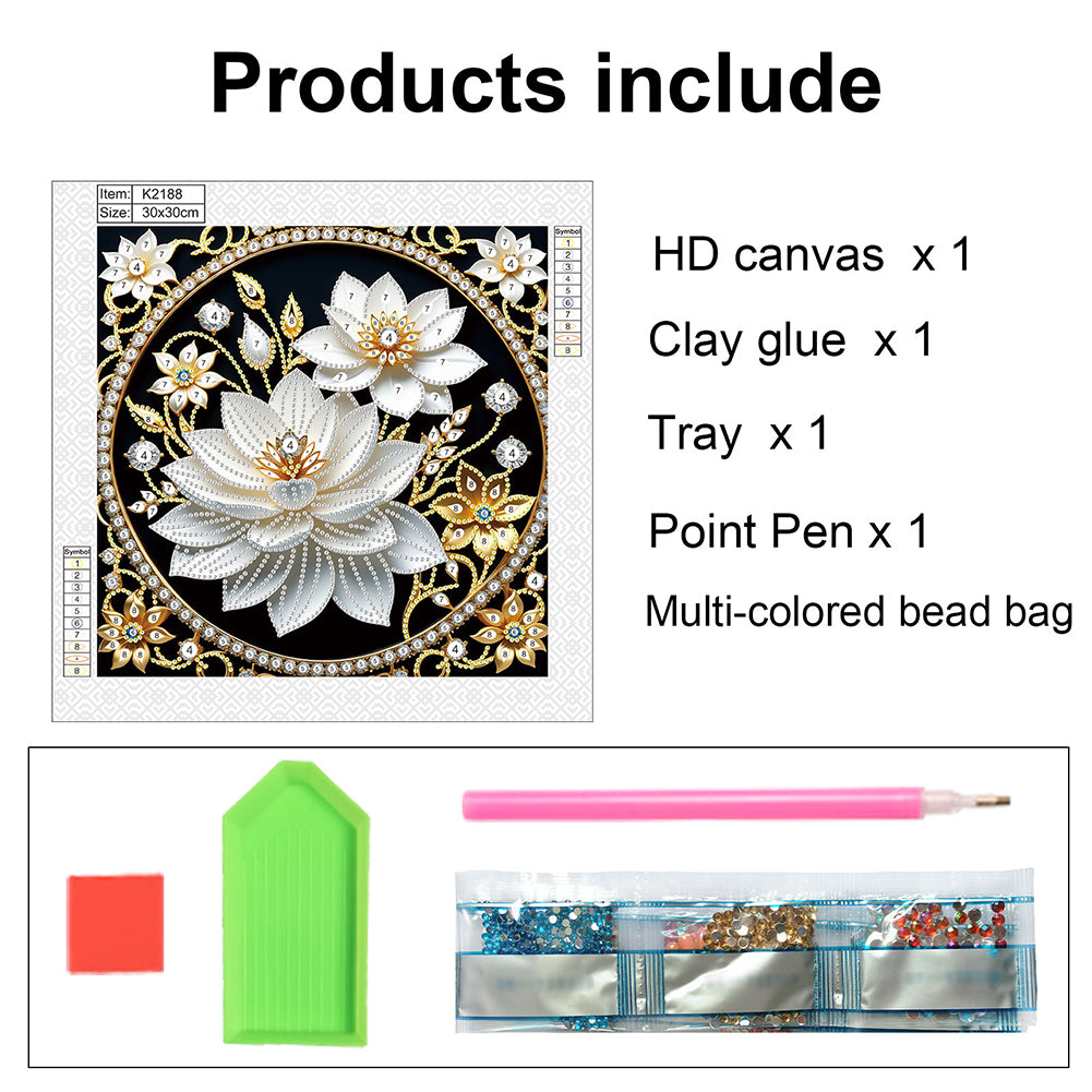 Flower In A Bouquet - Special Shaped Drill Diamond Painting 30*30CM