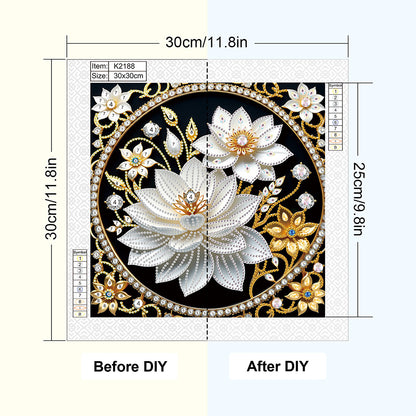 Flower In A Bouquet - Special Shaped Drill Diamond Painting 30*30CM