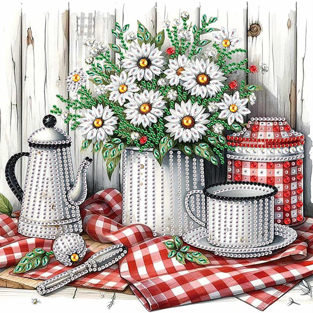 Flower In A Bouquet - Special Shaped Drill Diamond Painting 30*30CM