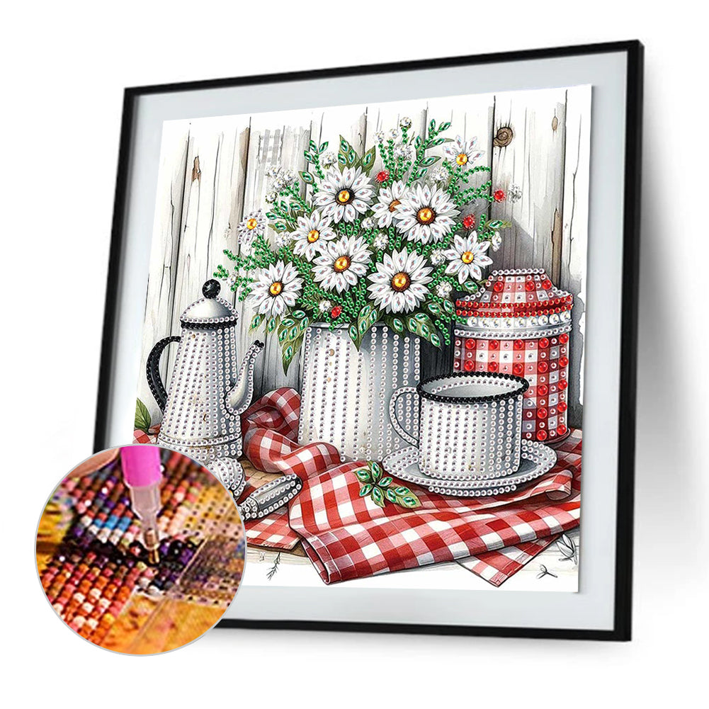 Flower In A Bouquet - Special Shaped Drill Diamond Painting 30*30CM