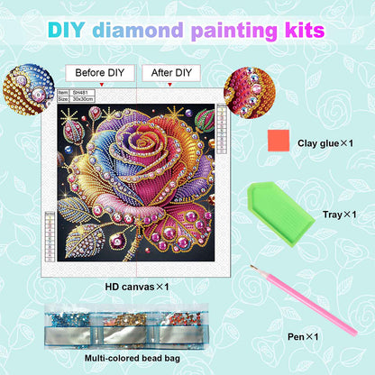 Flower In A Bouquet - Special Shaped Drill Diamond Painting 30*30CM