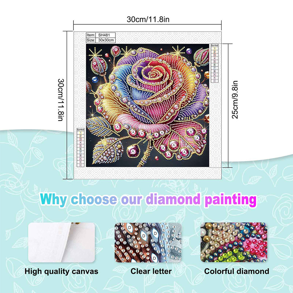 Flower In A Bouquet - Special Shaped Drill Diamond Painting 30*30CM