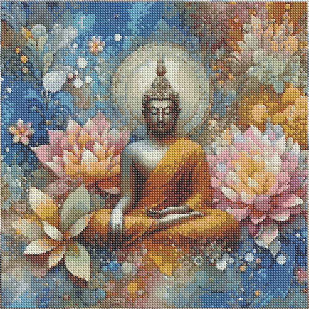 Buddha Statue - Full Round Drill Diamond Painting 40*40CM