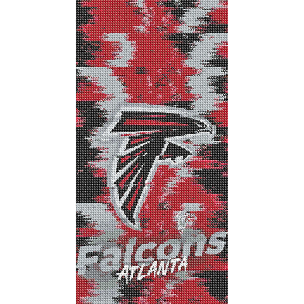 Atlanta Falcons Logo - Full Round Drill Diamond Painting 30*55CM