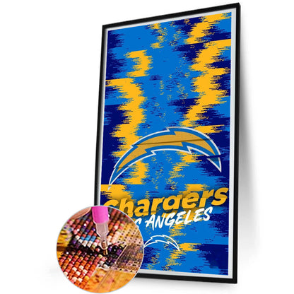 Los Angeles Chargers Logo - Full Round Drill Diamond Painting 30*55CM