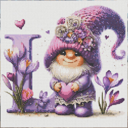 Letter L Gnome - Full Round Drill Diamond Painting 40*40CM