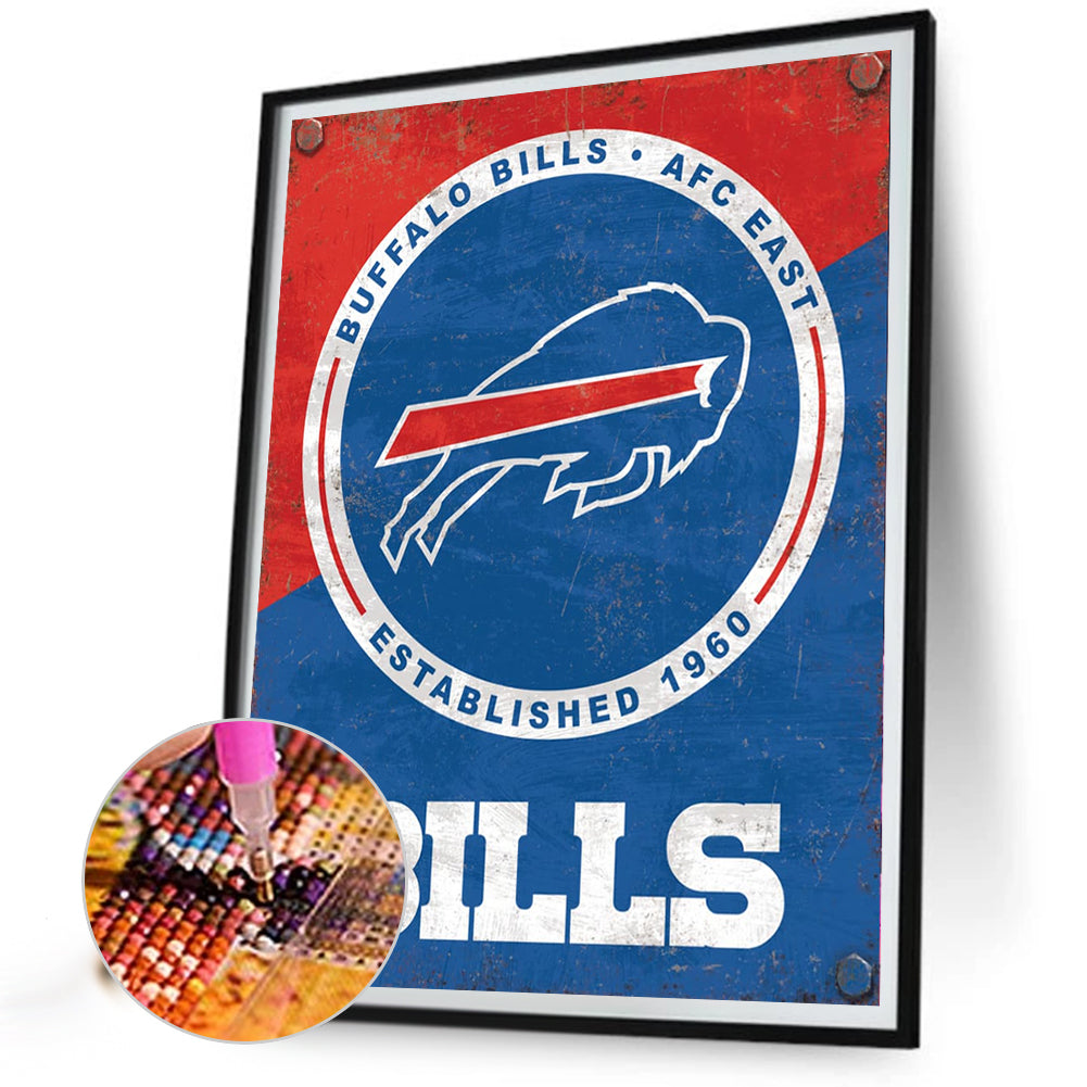 Buffalo Bills Football Team - Full Round Drill Diamond Painting 40*50CM