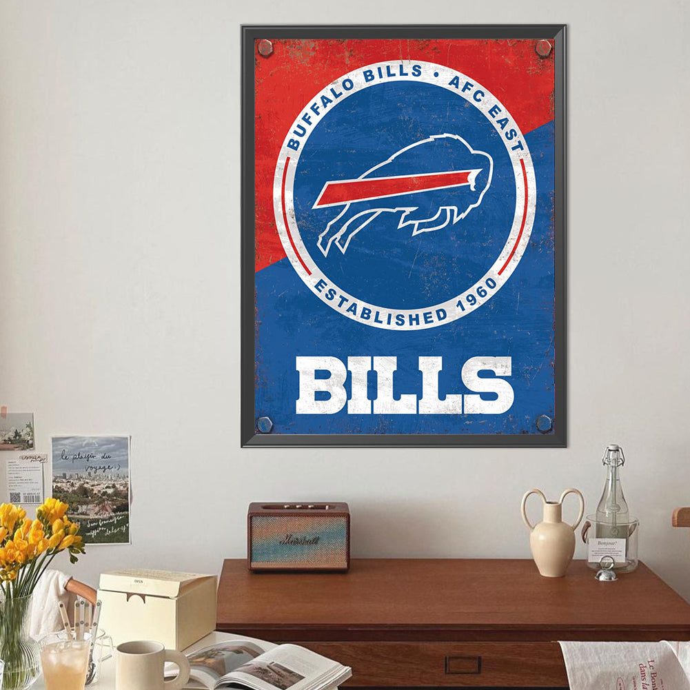 Buffalo Bills Football Team - Full Round Drill Diamond Painting 40*50CM