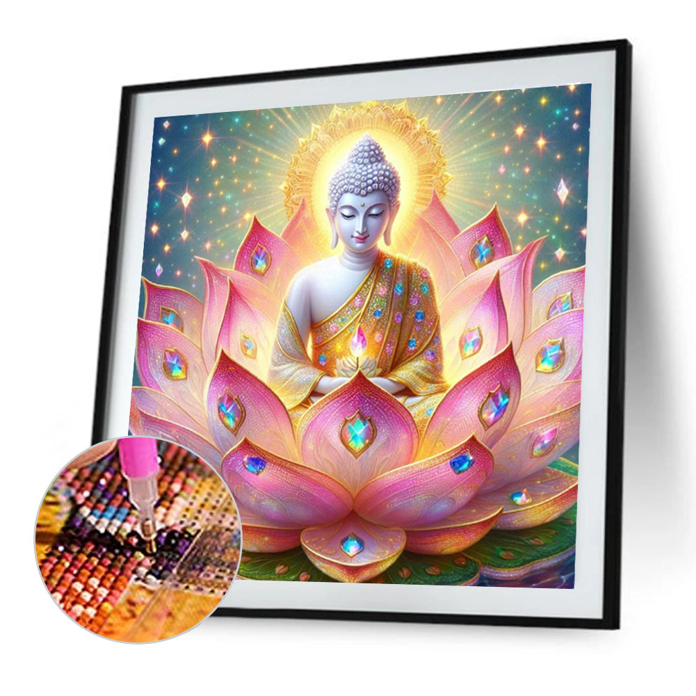 Lotus Buddha - Full Round Drill Diamond Painting 50*50CM