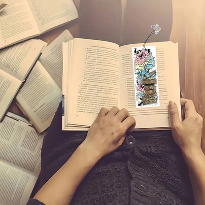 3Pcs Flower Patterns DIY Diamond Painting Art Bookmarks for Reading Enthusiasts