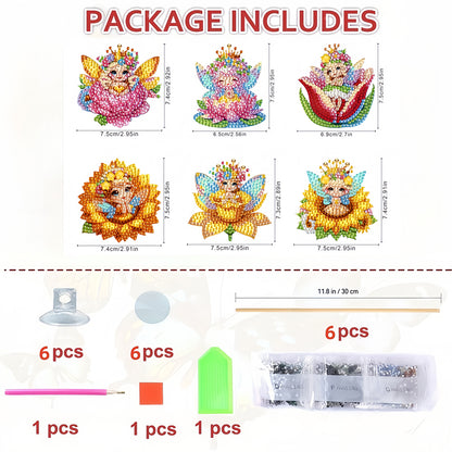 6Pcs Animal Stakes Diamond Painting Kits DIY Diamond Art Kits for Beginners