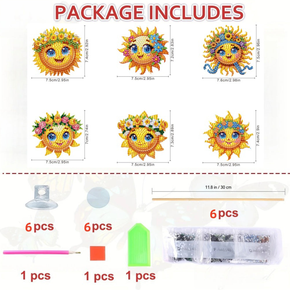 6Pcs Animal Stakes Diamond Painting Kits DIY Diamond Art Kits for Beginners