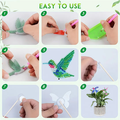 6Pcs Animal Stakes Diamond Painting Kits DIY Diamond Art Kits for Beginners