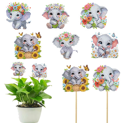 6Pcs Animal Stakes Diamond Painting Kits DIY Diamond Art Kits for Beginners