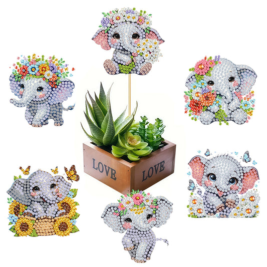 6Pcs Animal Stakes Diamond Painting Kits DIY Diamond Art Kits for Beginners