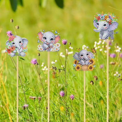 6Pcs Animal Stakes Diamond Painting Kits DIY Diamond Art Kits for Beginners