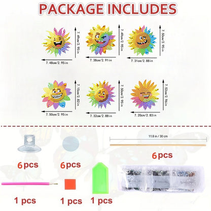 6Pcs Animal Stakes Diamond Painting Kits DIY Diamond Art Kits for Beginners