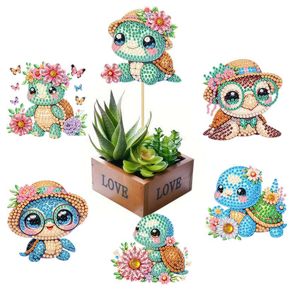 6Pcs Animal Stakes Diamond Painting Kits DIY Diamond Art Kits for Beginners